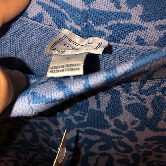 New Maeve x Anthropologie Blue Jacquard Sweater Pull-On Wide Leg Pants sz S - Picture 7 of 8